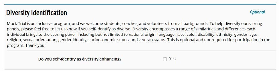 Judge signup form — rounds selection